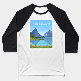 New Zealand - Mitre Peak, Milford Sound Baseball T-Shirt